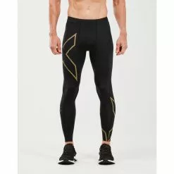 Mallas De Compresión 2XU Light Speed -Bicicletas comprar 2XU MCS Run Compression Tights Compression Base Layers Black Gold MA5305BBLK GRFXXL 2