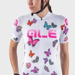 ALE Maillot Alé PRR Butterfly Para Mujer 19 ALE Maillot Alé PRR Butterfly Para Mujer -Bicicletas comprar Al Women s PRR Butterfly Cycling Jersey Jerseys White Black SS21 L21169400 01 1