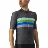Maillot Castelli Confine (edición Limitada) -Bicicletas comprar Castelli Confine Jersey Limited Edition Jerseys Dark Grey Aqua Blue SS21 CS4300412A542151