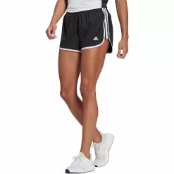 Pantalón Corto De Running Adidas Marathon 20 Para Mujer (10 Cm Aprox.) 9 Pantalón Corto De Running Adidas Marathon 20 Para Mujer (10 Cm Aprox.) -Bicicletas comprar GK5265 APP on model standard white