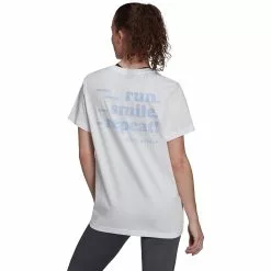 Camiseta De Running Adidas SIG GFX Para Mujer -Bicicletas comprar GV1345 APP on model back white
