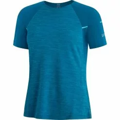 Camiseta De Running Gore Vivid Para Mujer -Bicicletas comprar Gore Women s Vivid Running Shirt Short Sleeve Running Tops Sphere Blue AW21 100757AZ00 34 BLUE