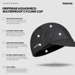 GripGrab Aquashield Waterproof Cycling Cap 13 GripGrab Aquashield Waterproof Cycling Cap -Bicicletas comprar GripGrab Aquasheild Waterproof Cycling Cap Caps Black AW22 504701211 1