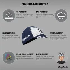 Gorra De Ciclismo GripGrab -Bicicletas comprar GripGrab Classic Cycling Cap Caps Navy White AW19 501068211