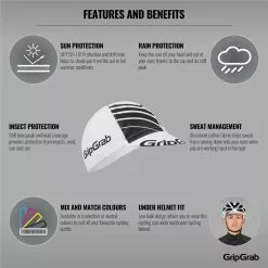 Gorra De Ciclismo GripGrab -Bicicletas comprar GripGrab Classic Cycling Cap Caps White Black AW19 501056211 5
