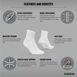 Calcetines Ligeros GripGrab Airflow -Bicicletas comprar GripGrab Lightweight Airflow Short Socks Socks White SS22 302202153 0