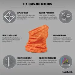 Barga De Cuello GripGrab Multifunctional -Bicicletas comprar GripGrab Multifunctional Neck Warmer Neck Tubes Orange SS19 503915207