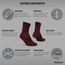 CalcetinesGripGrab Original Stripes -Bicicletas comprar GripGrab Original Stripes Crew Socks Socks Dark Red AW21 302024153 0