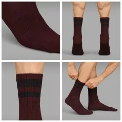 CalcetinesGripGrab Original Stripes -Bicicletas comprar GripGrab Original Stripes Crew Socks Socks Dark Red AW21 302024153 1