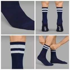 CalcetinesGripGrab Original Stripes -Bicicletas comprar GripGrab Original Stripes Crew Socks Socks Navy Blue AW21 302059153 1