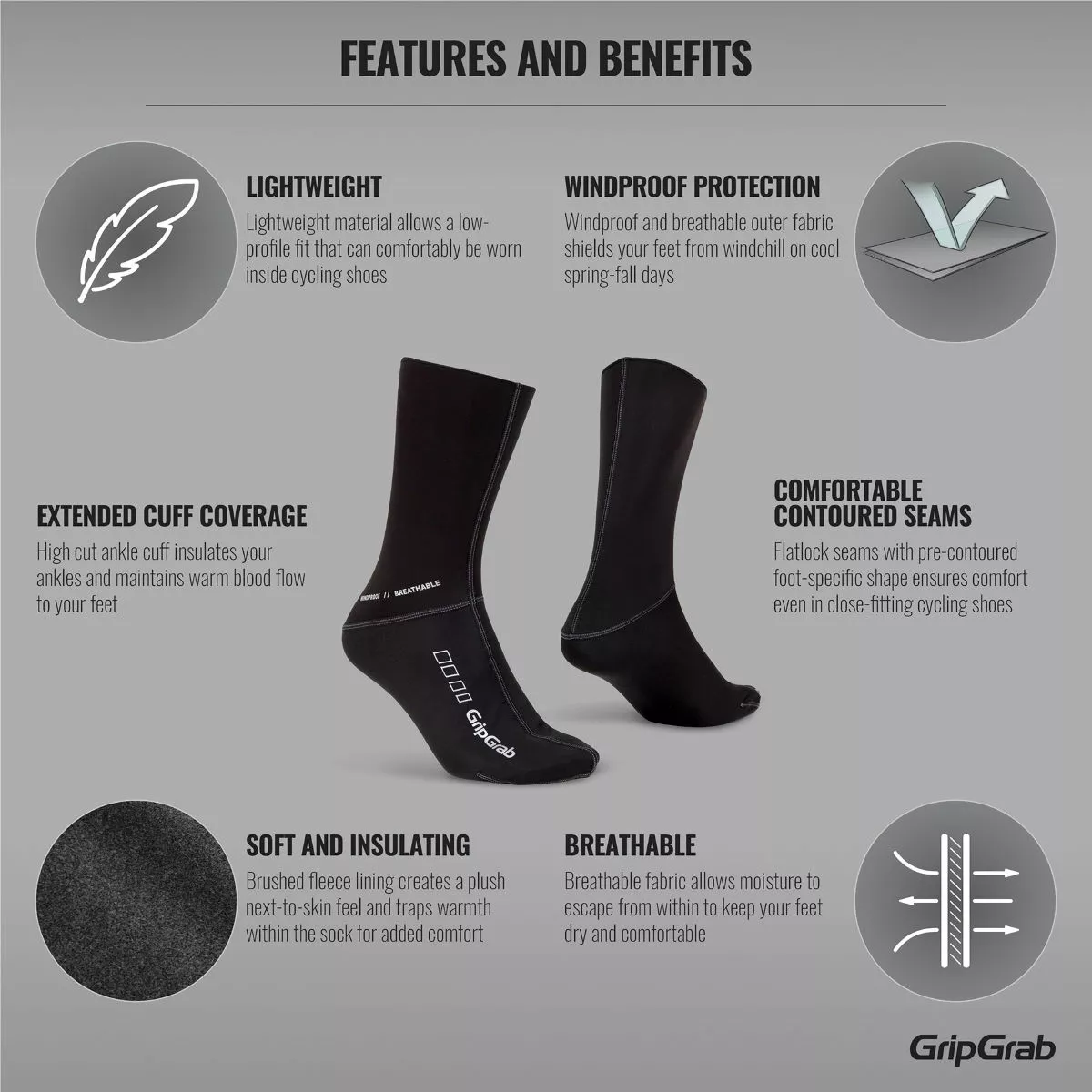 Calcetines Resistentes Al Viento GripGrab 4 Calcetines Resistentes Al Viento GripGrab - Imagen 2