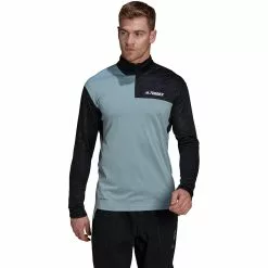 Camiseta De Manga Larga Adidas Terrex (con Cremallera, Multicolor) -Bicicletas comprar H53389 APP on model standard white