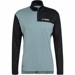 Camiseta De Manga Larga Adidas Terrex (con Cremallera, Multicolor) -Bicicletas comprar H53389 APP photo front white