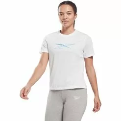 Camiseta De Manga Corta Reebok WOR Supremium Para Mujer -Bicicletas comprar HA1030 APP on model standard white