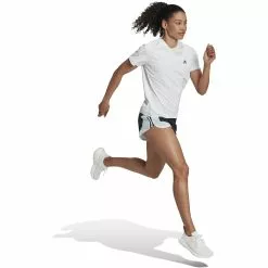 Adidas Women's Colour Block Shorts -Bicicletas comprar HC6310 5 APPAREL On Model Walking View white