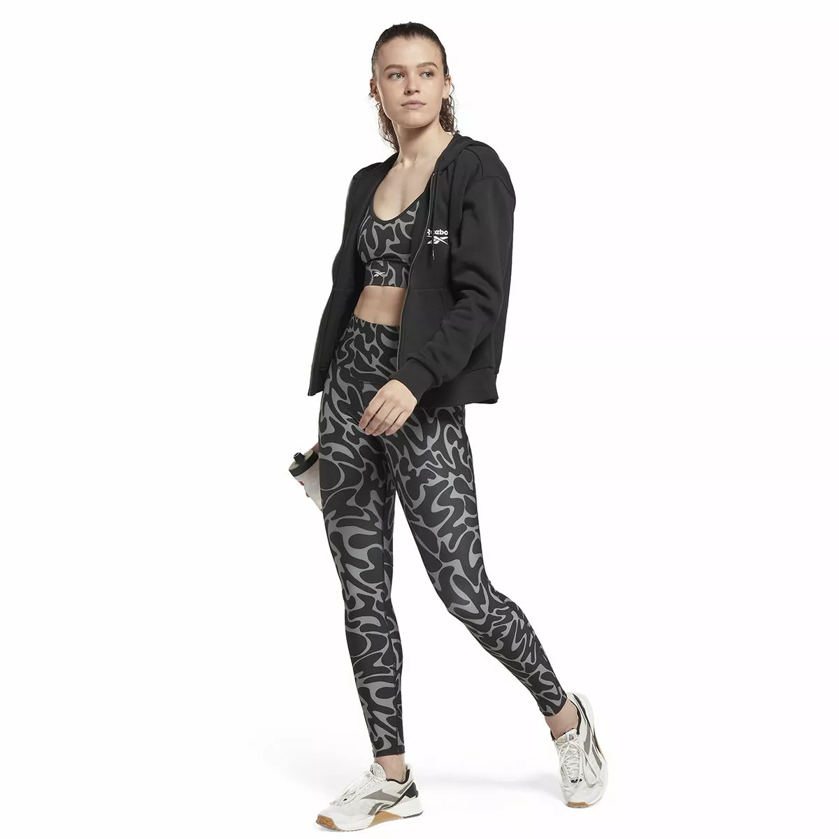 Reebok Women's Workout Ready AOP Tight Black L 7 Reebok Women's Workout Ready AOP Tight Black L - Imagen 5