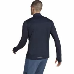 Camiseta De Running Adidas OTR (con Media Cremallera) -Bicicletas comprar HL5998 5 APPAREL On Model Back View white