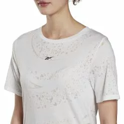 Reebok Women's TS Burnout Tee -Bicicletas comprar HP1582 5 APPAREL On Model Detail View 1 white