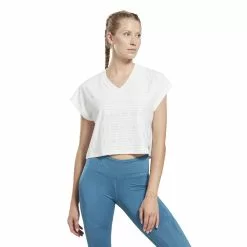 Reebok Women's Perforated Tee -Bicicletas comprar HT6107 2 APPAREL On20Model Standard20View white