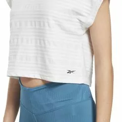 Reebok Women's Perforated Tee -Bicicletas comprar HT6107 6 APPAREL On20Model Detail20View202 white