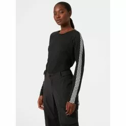 Camiseta Interior Helly Hansen Lifa Active Stripe Crew -Bicicletas comprar Helly Hansen Women s Lifa Active Stripe Crew Baselayer Base Layers Black AW22 49413 990 XS 1