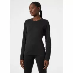 Camiseta Interior De Merino Helly Hansen Lifa Lightweight Para Mujer -Bicicletas comprar Helly Hansen Women s Lifa Merino Lightweight Crew Baselayer Base Layers Black AW22 1