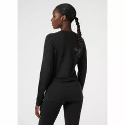 Camiseta Interior De Merino Helly Hansen Lifa Lightweight Para Mujer -Bicicletas comprar Helly Hansen Women s Lifa Merino Lightweight Crew Baselayer Base Layers Black AW22 2