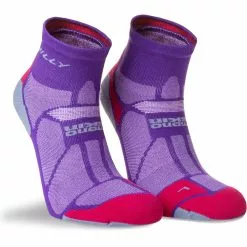 Calcetines Hilly Marathon Fresh Para Mujer (PV16, Caña Media) -Bicicletas comprar Hi 001233 Marathon Fresh Anklet HI 00024 Purple Pink Grey Front Side 5590
