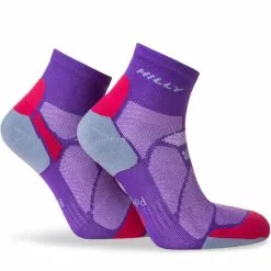 Calcetines Hilly Marathon Fresh Para Mujer (PV16, Caña Media) -Bicicletas comprar Hi 001233 Marathon Fresh Anklet HI 00024 Purple Pink Grey Side Both 5594