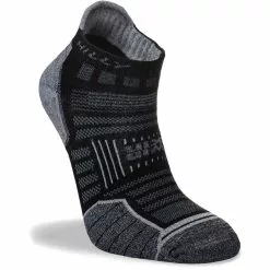 Calcetines De Caña Baja Hilly Twin Skin -Bicicletas comprar Hi 006033 Twin Skin Sock Hi 00067 Black Grey Marl Angle Front 9741