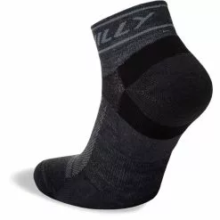 Calcetines Hilly Trail (acolchado De Nivel Intermedio) -Bicicletas comprar Hi 006194 Trail Quarter Med Hi 00076 Charcoal Black Angle Back 9682
