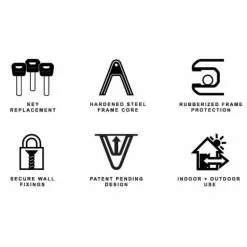 Colgador De Pared Con Candado Hiplok AIRLOK -Bicicletas comprar Hiplok AIRLOK Wall Mounted Lock Hanger Anchor Locks Black 2017 ALK1AB