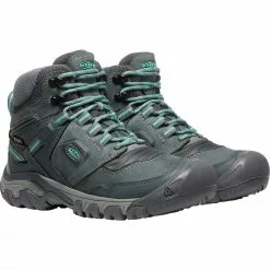 Botines De Senderismo Impermeables Keen Ridge Flex Para Mujer -Bicicletas comprar Keen Women s Ridge Flex Mid Waterproof Boots Grey Blue Shoes Steel Grey Porcelain SS22 1