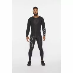 Camiseta De Compresión De Manga Larga 2XU Core Compression -Bicicletas comprar MA6398a BLK SIL 01