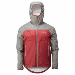 Chaqueta OMM Halo Plus -Bicicletas comprar OC161 Halo Jacket Dark Red Grey Front Hood Up