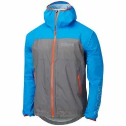 Chaqueta OMM Halo Plus -Bicicletas comprar OC161 Halo Jacket WITH POCKETS GreyBlue Hood Down Angle