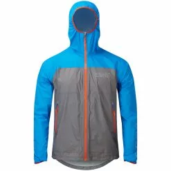 Chaqueta OMM Halo Plus -Bicicletas comprar OC161 Halo Jacket WITH POCKETS GreyBlue Hood Up Front