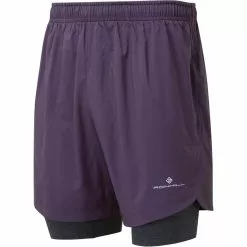 Pantalones Cortos De Running Ronhill Life Twin (18 Cm Aprox.) -Bicicletas comprar RH 005215 Mens Life 7 Twin Short Rh 01012 NightshadeCharcMarl Front
