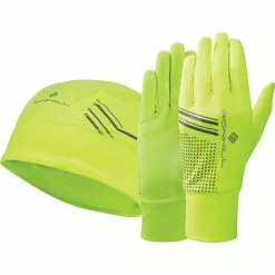 Juego De Gorro Y Guantes Ronhill -Bicicletas comprar Ronhill Run Beanie Glove Set Internal Fluo Yellow Black AW18 RH 002650R042S M