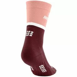 Calcetines CEP Run Compression Para Mujer (media Caña) -Bicicletas comprar The Run Socks Mid Cut rose darkred WP2C1R back 1
