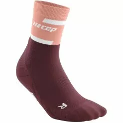 Calcetines CEP Run Compression Para Mujer (media Caña) -Bicicletas comprar The Run Socks Mid Cut rose darkred WP2C1R front 1