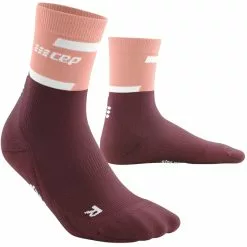 Calcetines CEP Run Compression Para Mujer (media Caña) -Bicicletas comprar The Run Socks Mid Cut rose darkred WP2C1R front 2