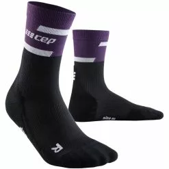 Calcetines CEP Run Compression Para Mujer (media Caña) -Bicicletas comprar The Run Socks Mid Cut violet black WP2CSR WP3CSR front 2