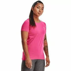 Camiseta De Manga Corta Under Armour HeatGear Armour Para Mujer -Bicicletas comprar Under Armour Women s HeatGear Armour Short Sleeve Gym Top Training Tops Pink 2 SS19 1