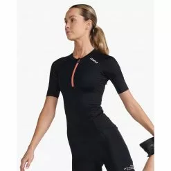 Camiseta De Triatlón Con Manga 2XU Aero Para Mujer -Bicicletas comprar WT6666a BLK HYC 06