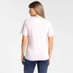 Camiseta De Manga Corta Craghoppers Dynamic Para Mujer -Bicicletas comprar Web version CWT1305 T3I PinkClay 02