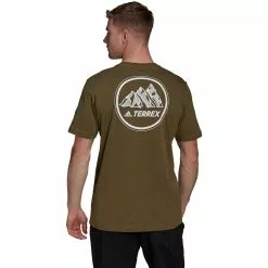 Camiseta Estampada Adidas Terrex Mountain -Bicicletas comprar adidas Terrex Mountain Graphic Tee T Shirts focus olive SS22 HE1768S 1