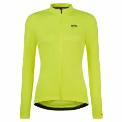 Maillot Térmico De Manga Larga Dhb Para Mujer -Bicicletas comprar dhb Women s Long Sleeve Thermal Cycling Jersey Jerseys Fluro Yellow AW21